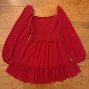 aritzia wildred tempest mini dress red size S